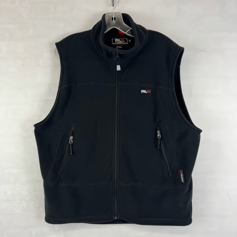 RLX Polo Sport Fleece Vest Black Full Zip Performance Women’s XL‎